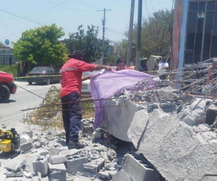 Fallece hombre tras caerle placa de concreto encima