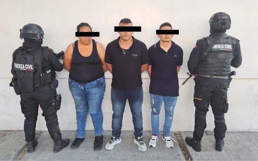 Capturan a tres presuntos delincuentes