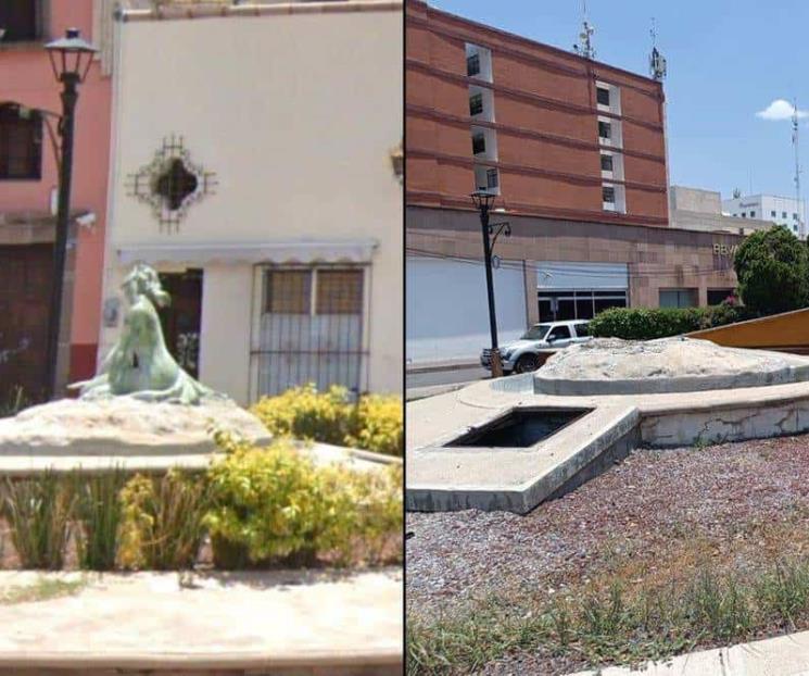 Roban escultura de bronce en Centro Histórico de SLP