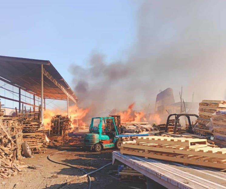 Arde fábrica de tarimas Arde fábrica de tarimas