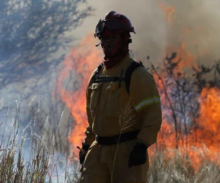 Combaten incendio en el Cerro de Mederos