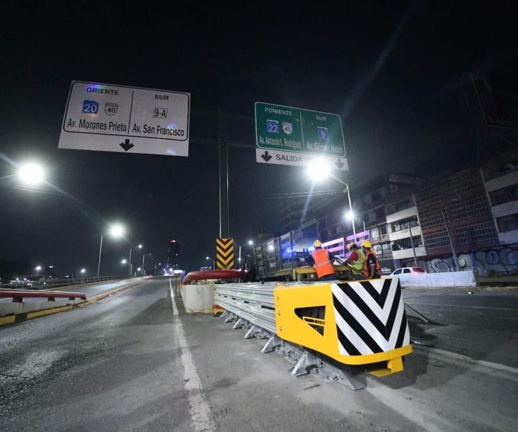 Colocan 10 bifurcaciones salvavidas en avenidas regias