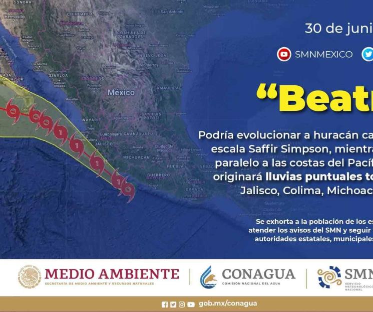 “Beatriz” evoluciona a Huracán