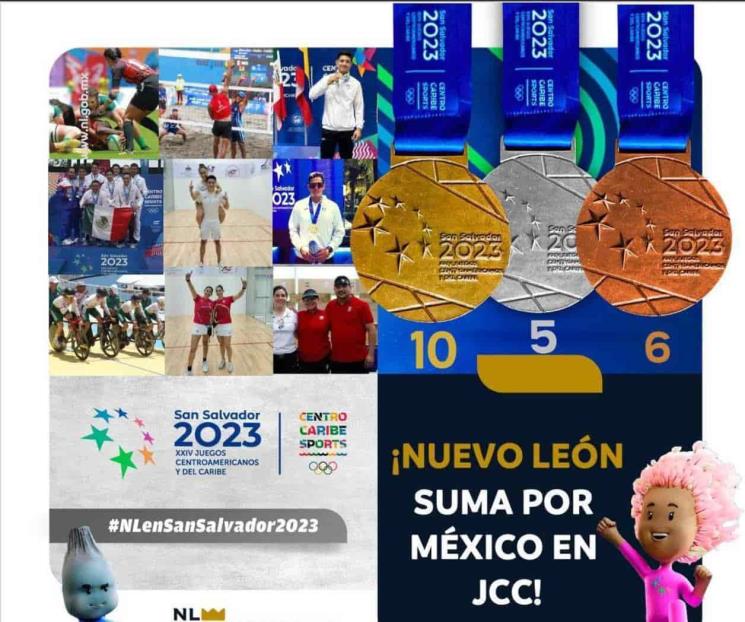 Aporta Nuevo León 21 medallas a México en JCC Aporta Nuevo León 21 medallas a México en JCC
