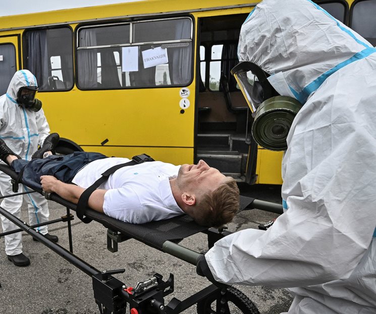 Ucrania realiza simulacros en planta de Zaporiyia