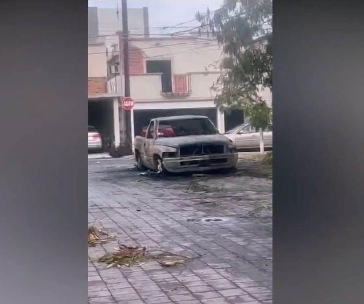 Arde camioneta en Guadalupe