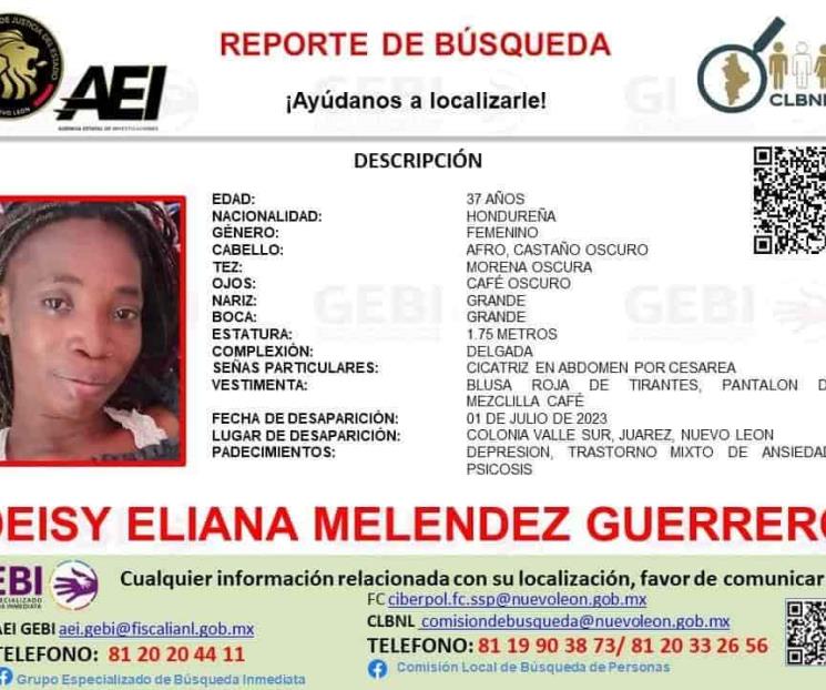 Reportan desaparición de hondureña en Juárez