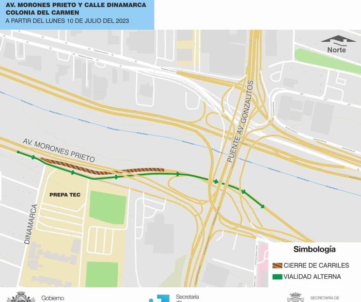 Habrá cierres por obras viales en Monterrey