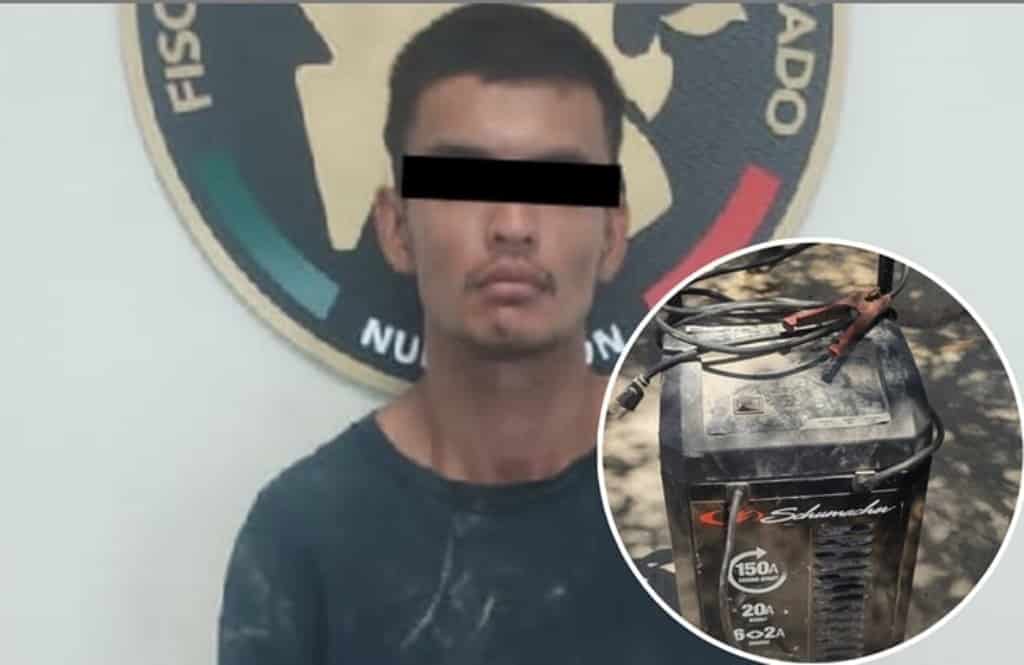 Elementos de la Secretaría de Seguridad y Vialidad de Salinas Victoria, detuvieron a un hombre por robo a una empresa recicladora ubicada en la colonia Huertas de San Mario.