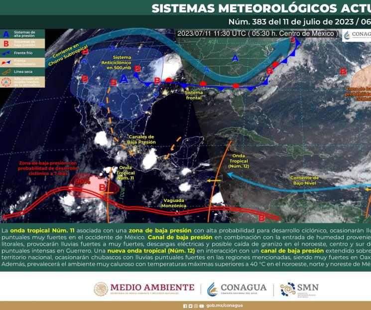 Se esperan lluvias intensas en 8 estados para este martes
