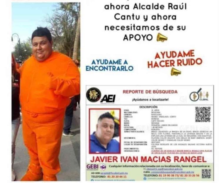 Hombre que hace botarga de MC desaparece en Salinas