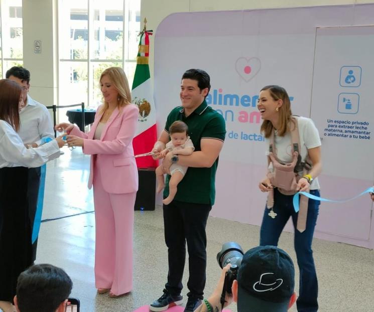 Inaugura Samuel García cuatro salas de lactancia