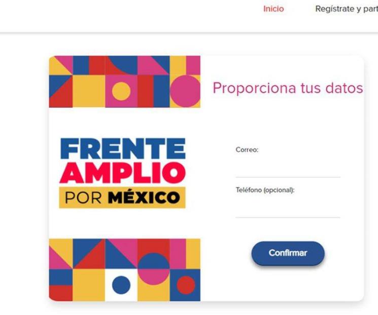 Siguen fallas en plataforma para firmas del Frente Amplio