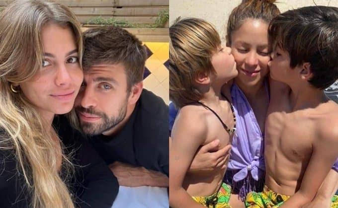 Piqué deja a sus hijos con los abuelos y va con Clara Chía