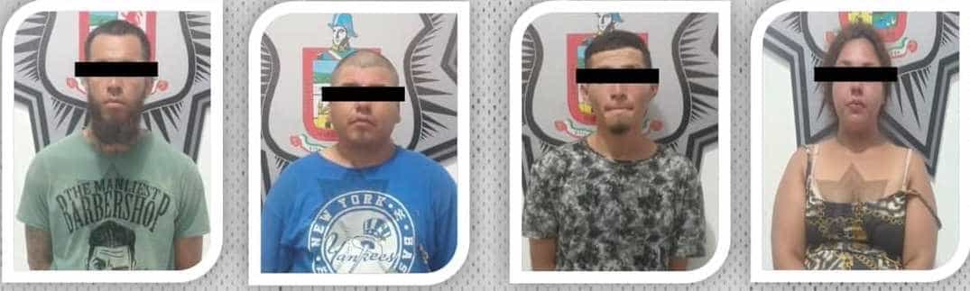 Elementos de la Secretaria de Seguridad Pública del municipio de Allende, lograron la detención de cuatro personas, que participaron en el robo de un tráiler en un bar de esta localidad.