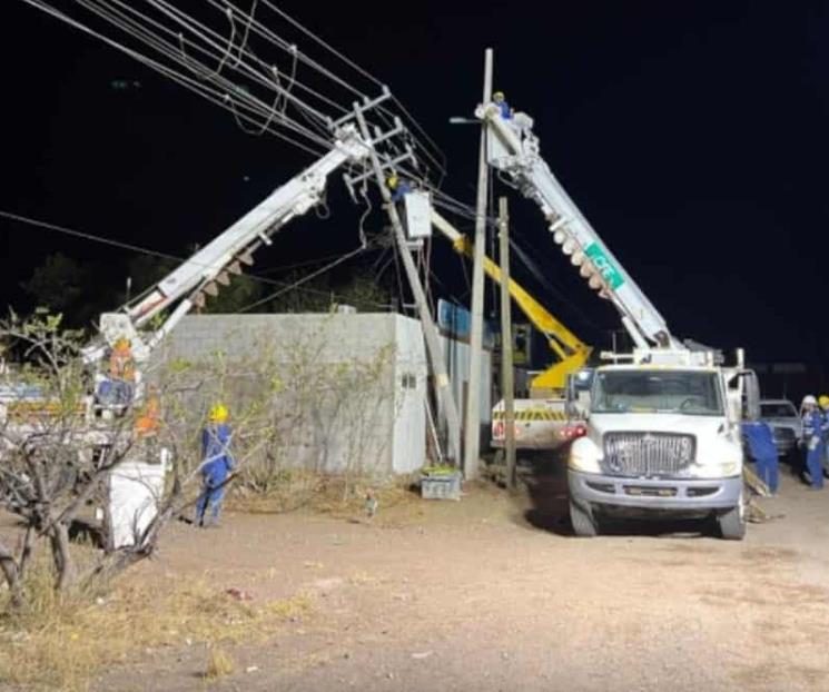 Restablece servicio a 88% de afectados por tormenta de arena