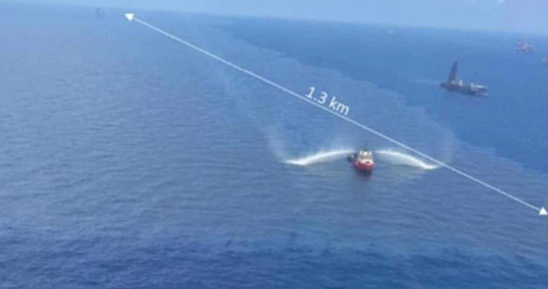 Revelan fotos de derrame en el Golfo de México