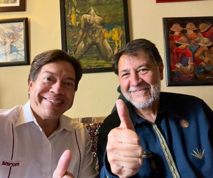 Dialogan Noroña y Delgado sobre proceso