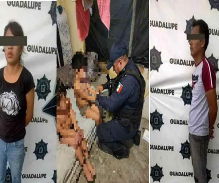Vinculan a pareja por amarrar a sus hijos en Guadalupe