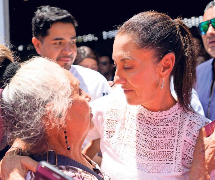 Destaca Sheinbaum encuestas de la 4T