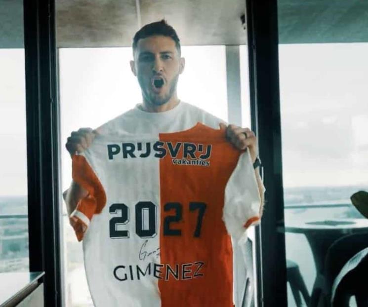 Santiago Giménez renueva contrato con Feyenoord