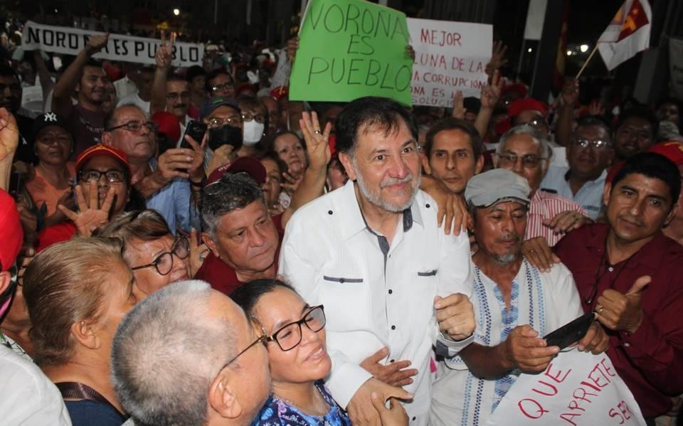 Realiza Noroña asamblea en Madero
