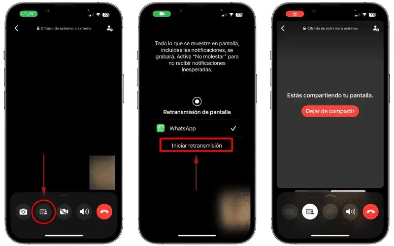 WhatsApp ya permite compartir la pantalla de tu móvil