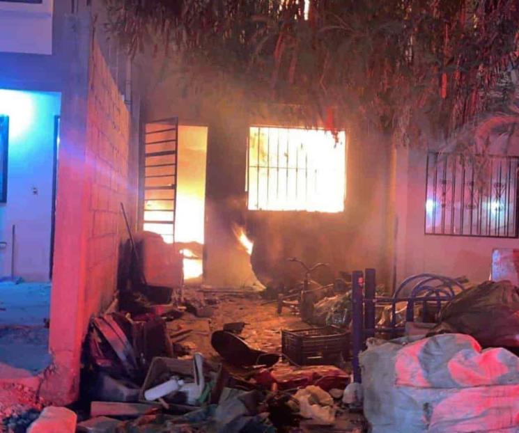 Pierde la vida al incendiarse su casa en García