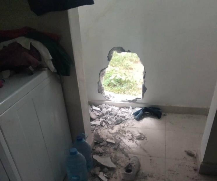 Realizan boquetazo en vivienda Realizan boquetazo en vivienda