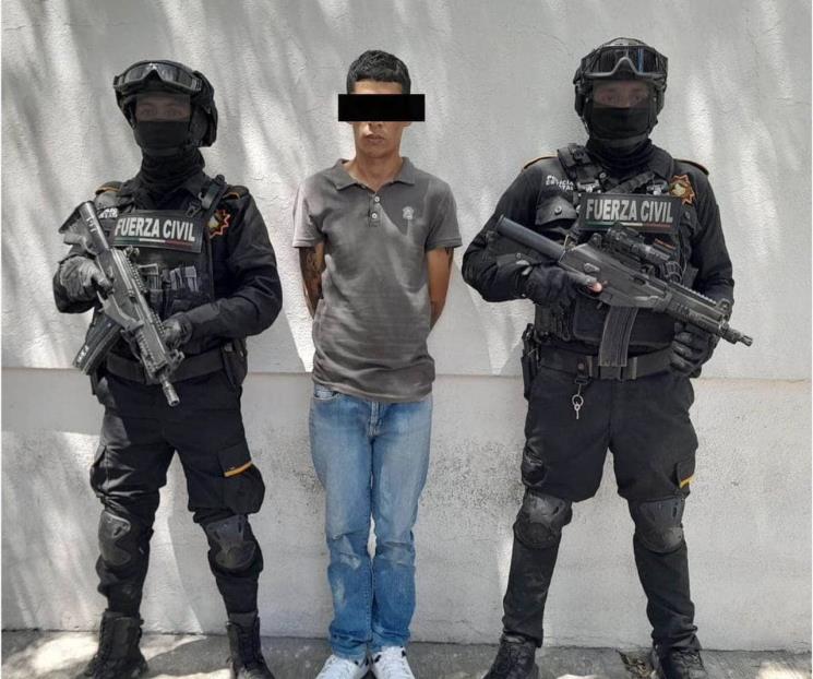 Aprehenden a sujeto con droga y arma de fuego