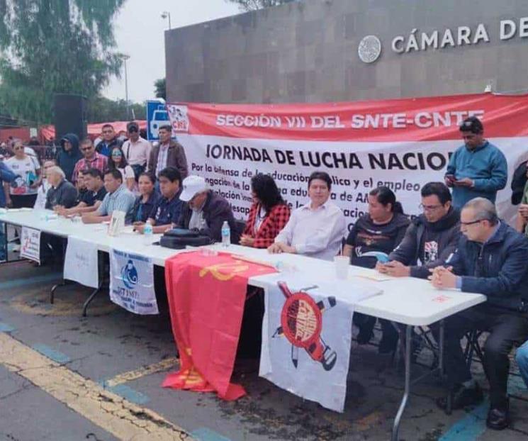 Insiste la CNTE en reanudar mesa de diálogo con AMLO