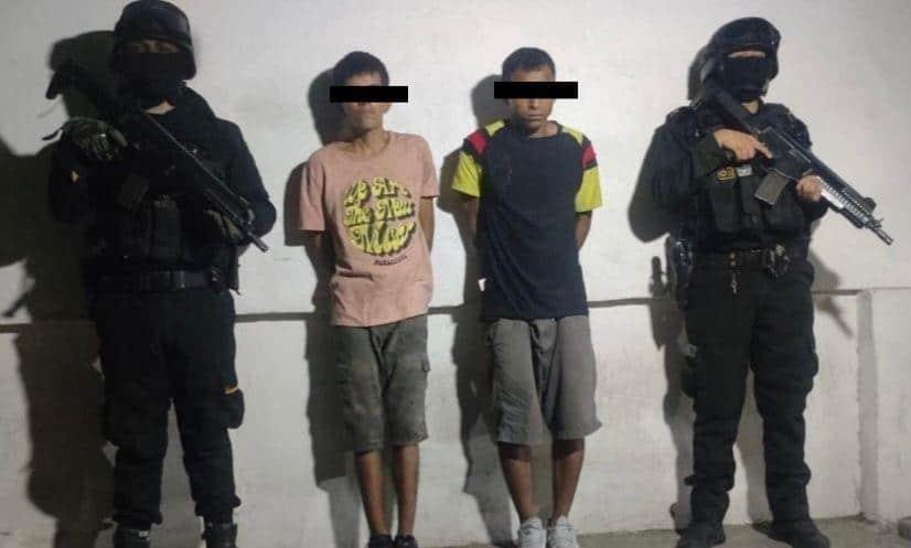 Realizan disparos y los detienen