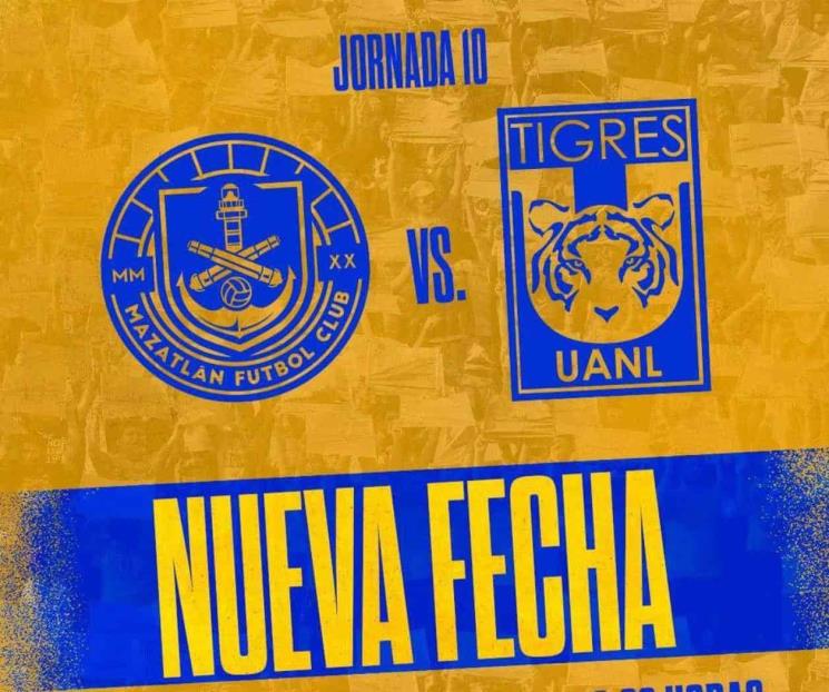 Cambia Tigres fecha para partido vs Mazatlán