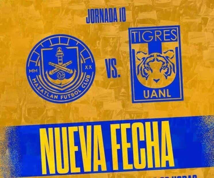 Cambia Tigres fecha para partido vs Mazatlán