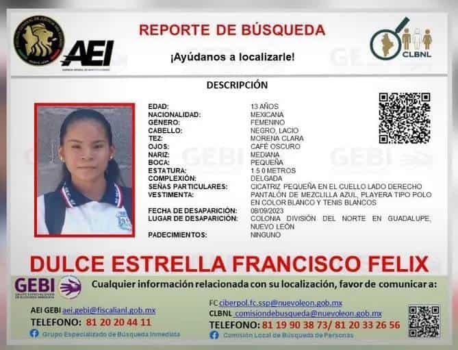Buscan a jovencita desaparecida