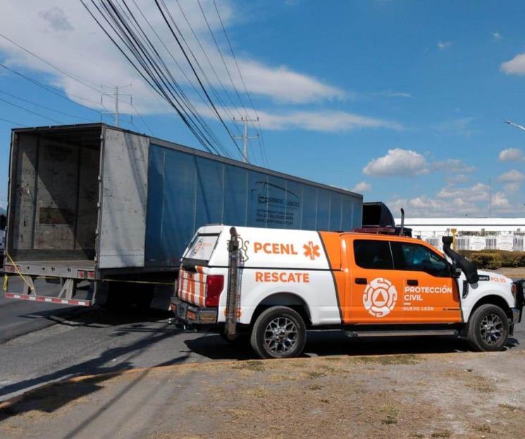 Muere niña arrollada por tráiler en Apodaca, NL