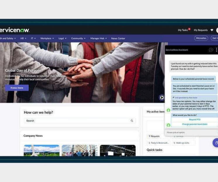ServiceNow integra IA generativa en los flujos de trabajo