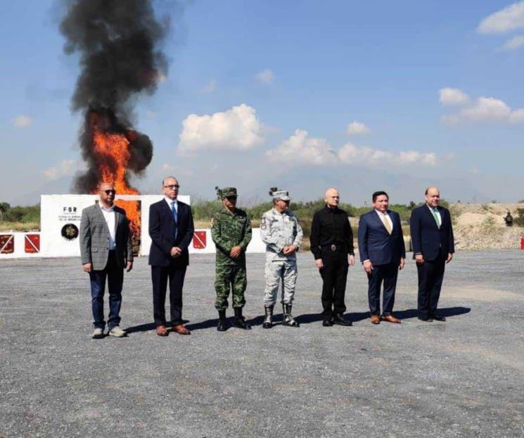 Queman cerca de media tonelada de droga decomisada  