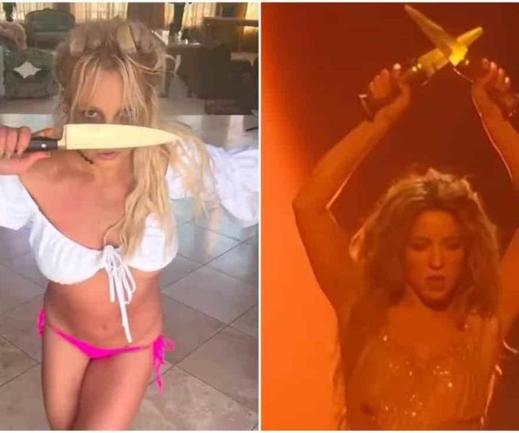Britney se inspiró en Shakira para baile con cuchillos