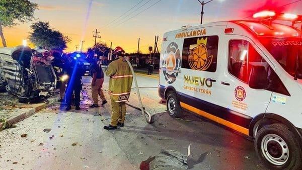 Volcadura deja un lesionado en General Terán