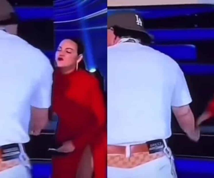 Bad Bunny le niega beso a Maite Perroni en pleno escenario
