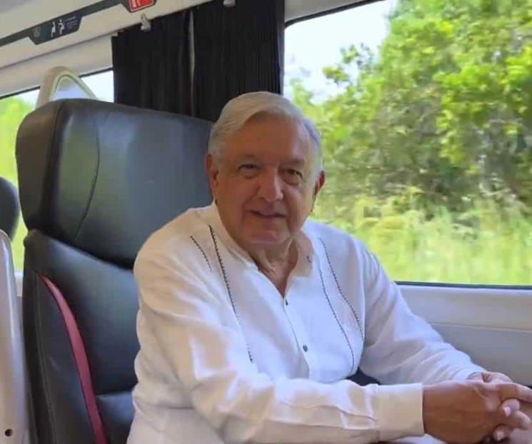 AMLO presume avances en Tren del Istmo