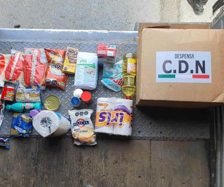 Lleva despensas con siglas del Cártel del Noreste