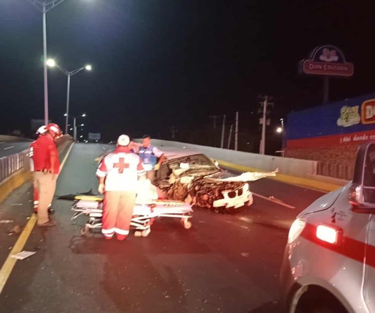 Resulta con golpes luego de accidente vial