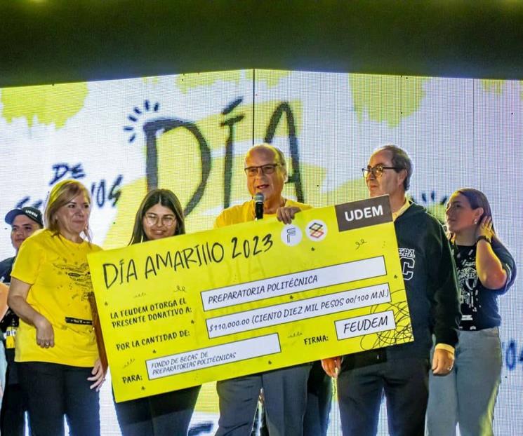Celebra Udem Día Amarillo con donativo para becas y música