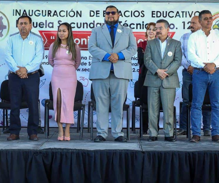 Inaugura Sección 21 espacios educativos en Zuazua