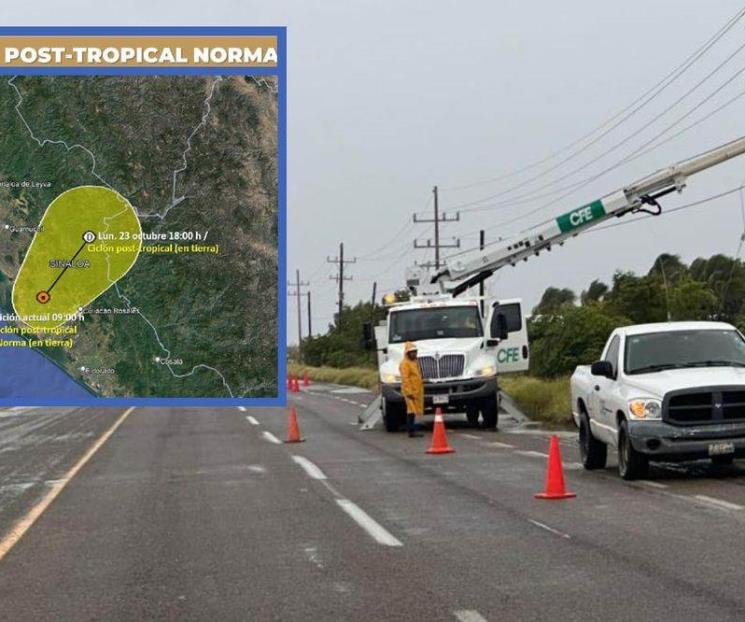 Norma toca tierra en Sinaloa