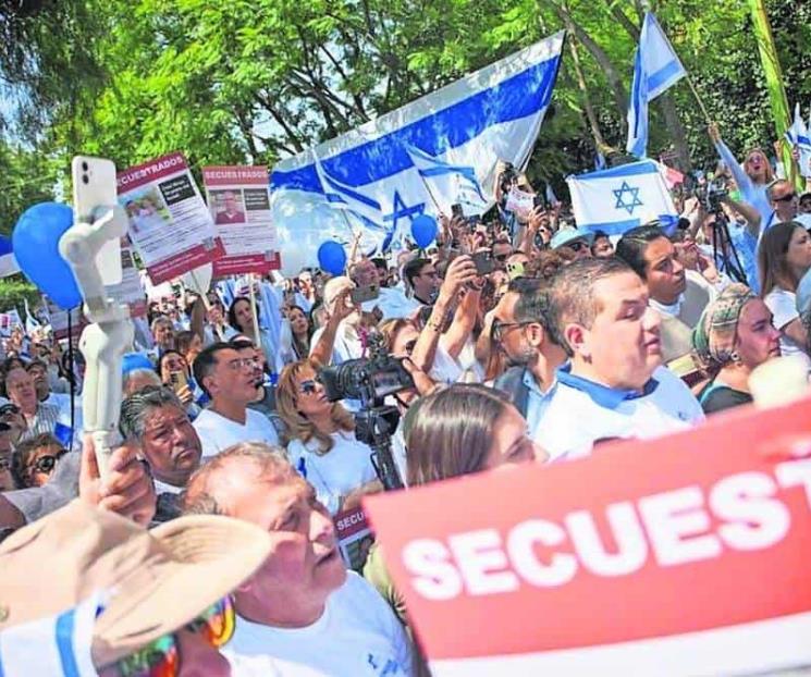 Protestan en CDMX por conflicto Israel-Hamas Protestan en CDMX por conflicto Israel-Hamas