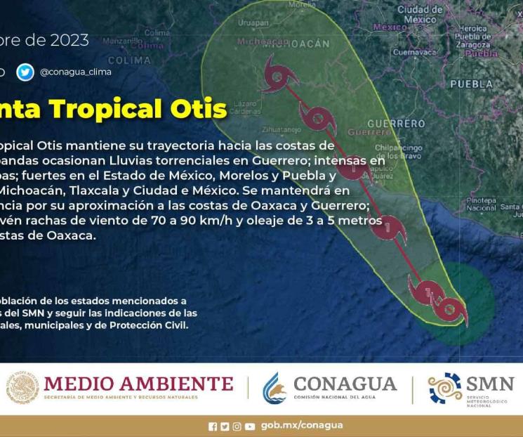 Otis se intensificará a huracán categoría 1