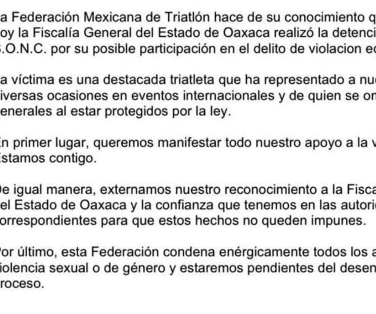 Detienen en Oaxaca a entrenador por presunto abuso sexual